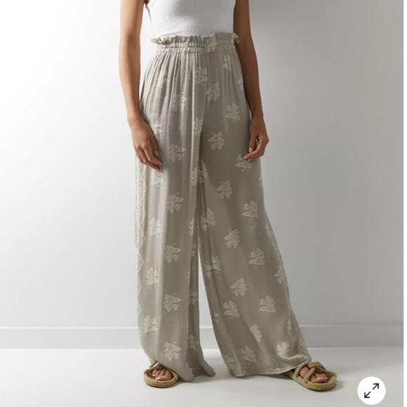 Out From Under Fleur Wide Leg Paperbag Trousers - Picture 1 of 4